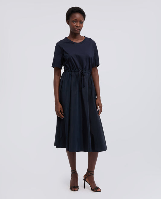 ABITO IN TAFFETAS E JERSEY-BLU NERO+BLU-BLU NERO+BLU-BLU NERO+BLU-BLU NERO+BLU-BLU NERO+BLU