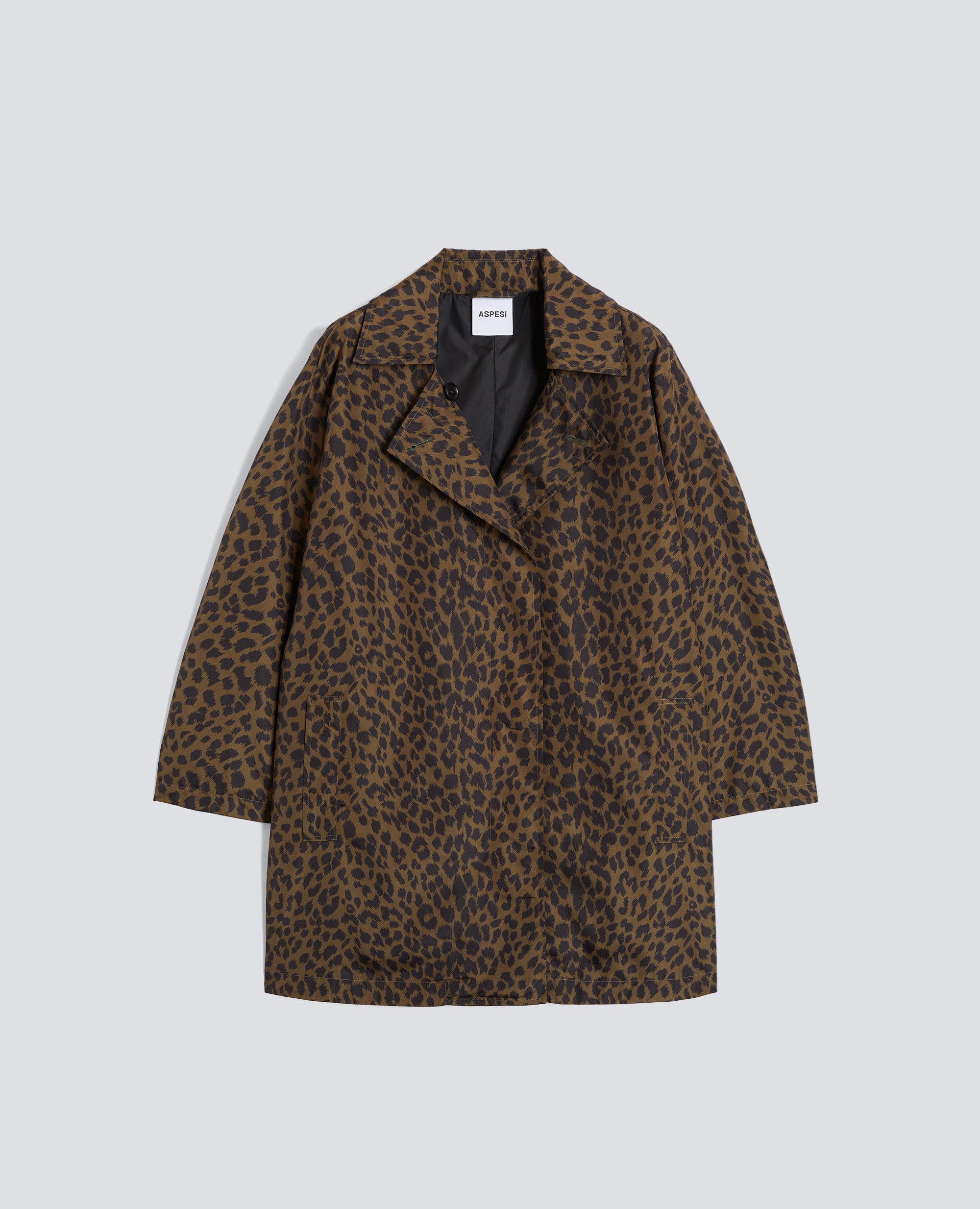 IMPERMEABILE IN POLIESTERE STAMPATO-ANIMALIER-ANIMALIER-ANIMALIER-ANIMALIER-ANIMALIER