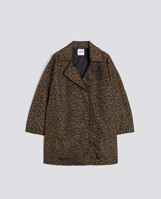 IMPERMEABILE IN POLIESTERE STAMPATO-ANIMALIER-ANIMALIER-ANIMALIER-ANIMALIER-ANIMALIER