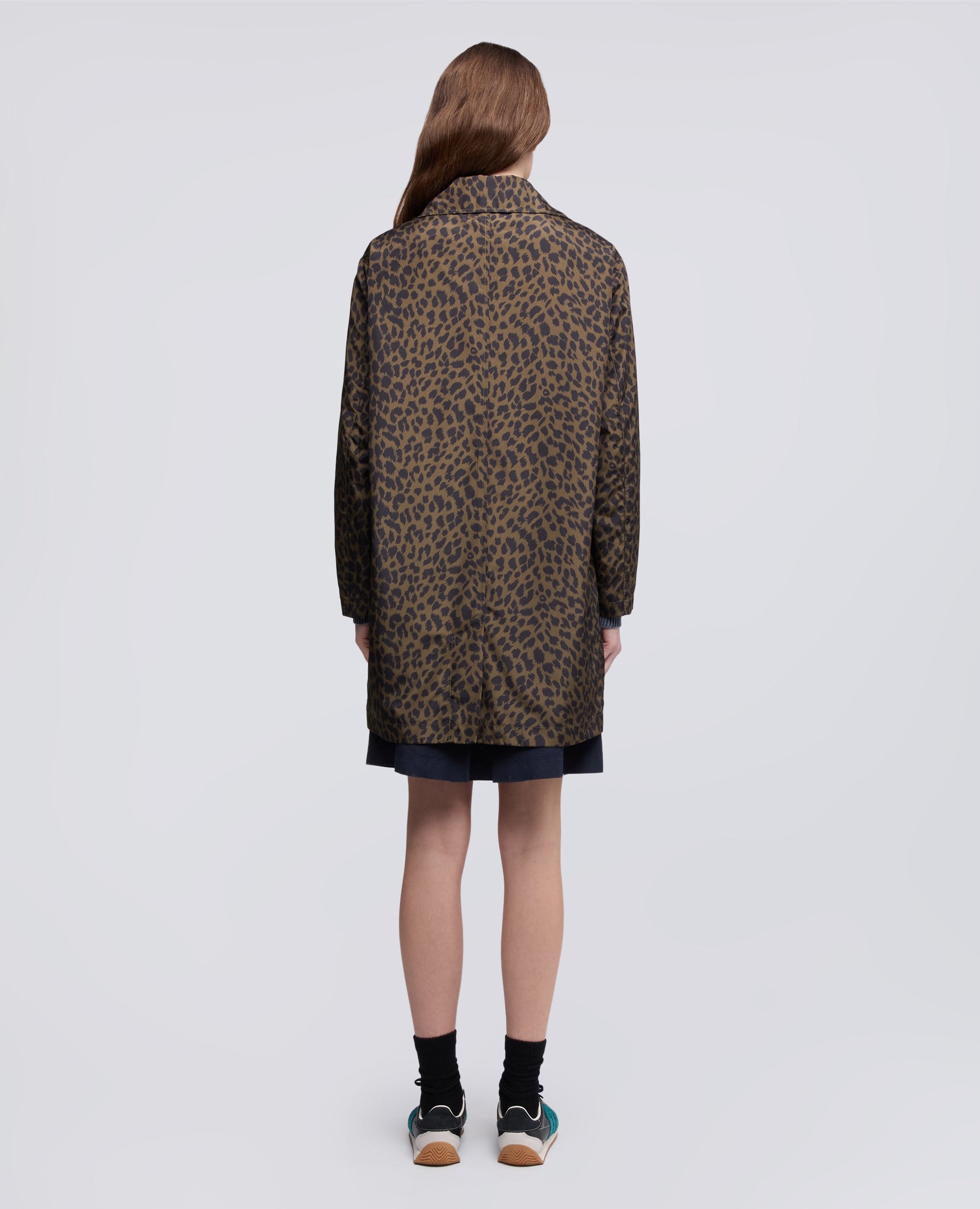 IMPERMEABILE IN POLIESTERE STAMPATO-ANIMALIER-ANIMALIER-ANIMALIER-ANIMALIER-ANIMALIER