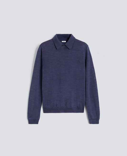 MAGLIA IN MISTO LANA E SETA-AVIO-AIR FORCE BLUE-AZUL MILITAR-AIR-BLEU AVIATION