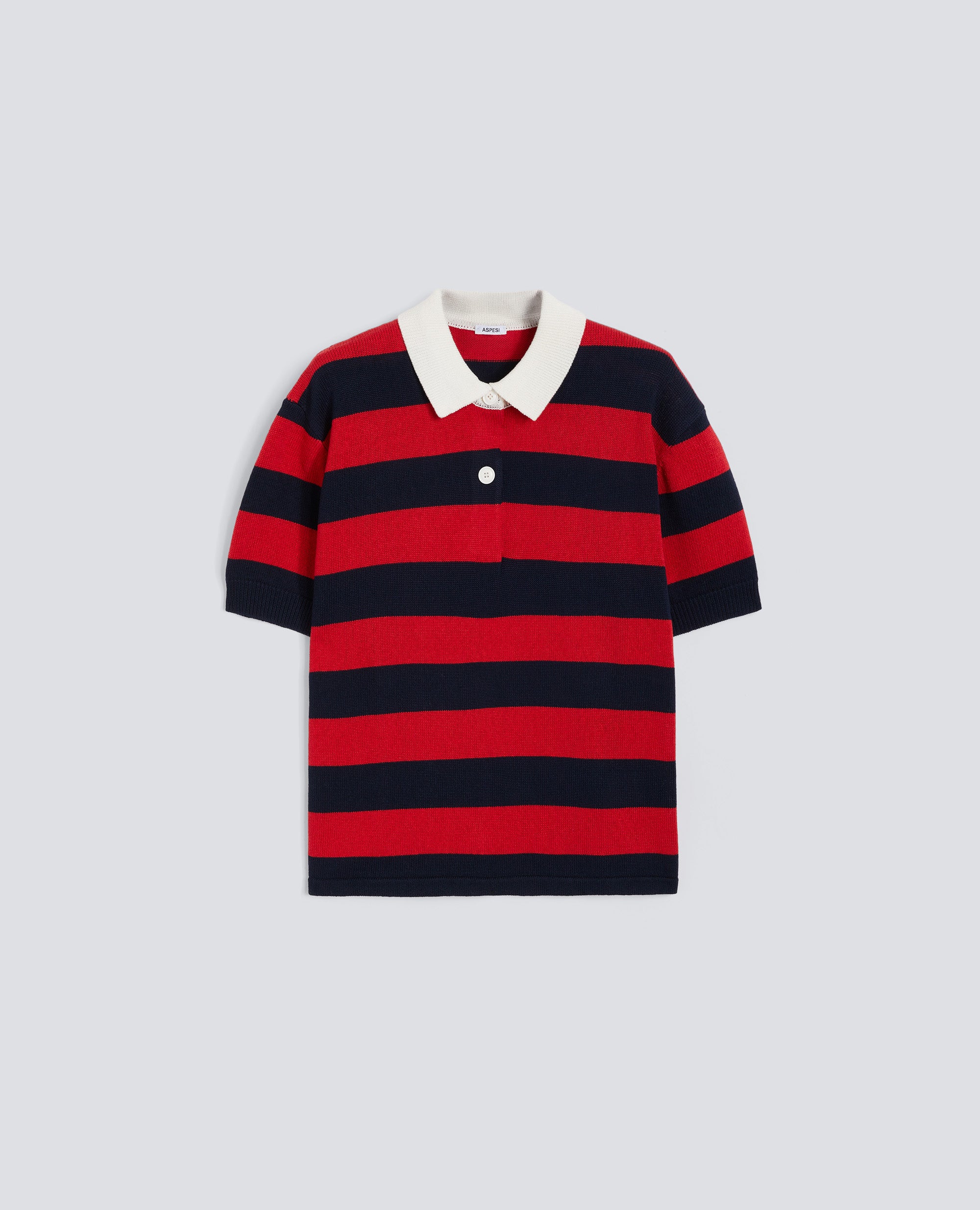 POLO IN COTONE A MANICHE CORTE-ROSSO/BLU-RED/BLUE-ROSSO/BLU-ROSSO/BLU-ROSSO/BLU