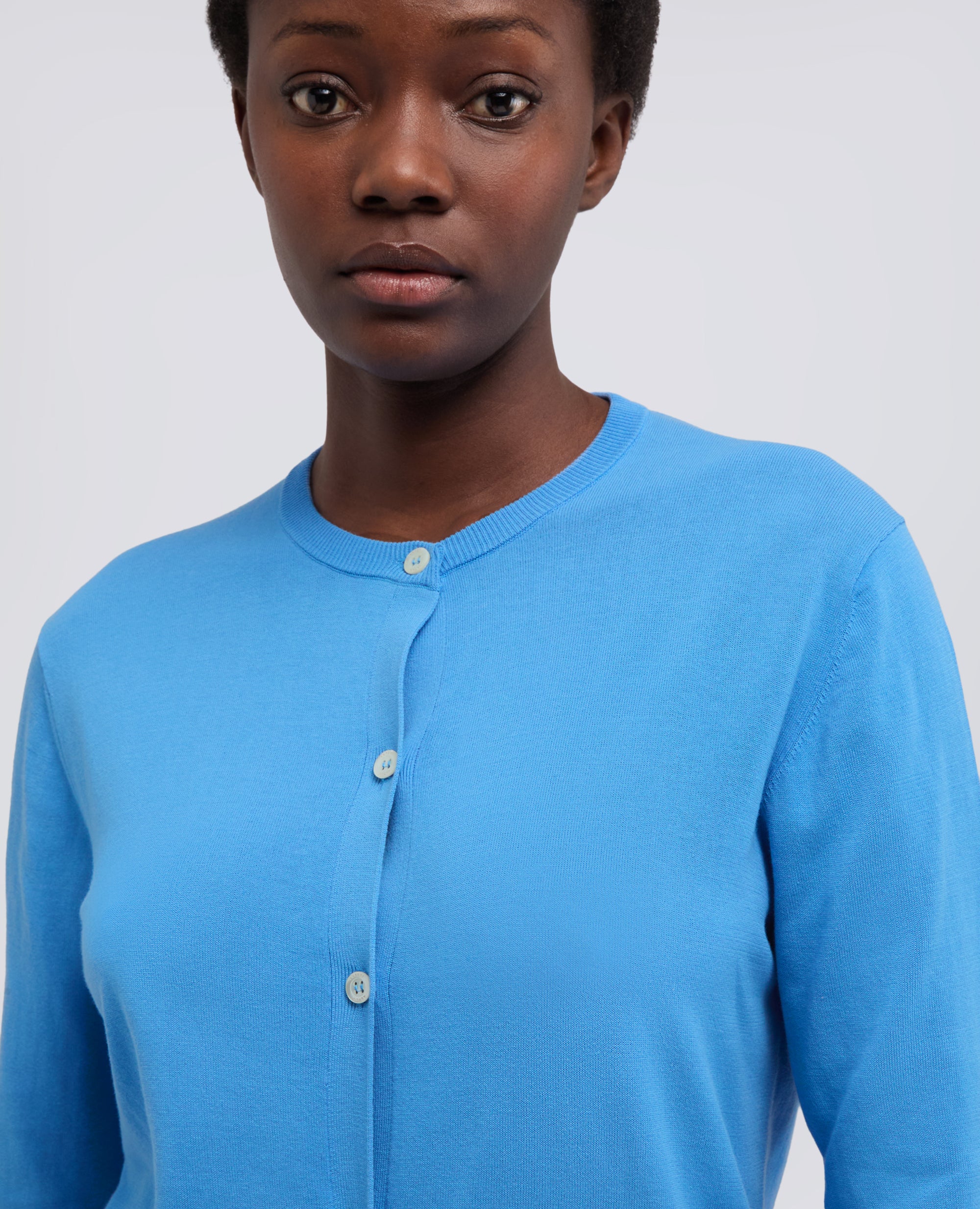 CARGIDAN GIROCOLLO IN COTONE-AZZURRO-SKY BLUE-AZUL CLARO-HIMMELBLAU-BLEU CIEL