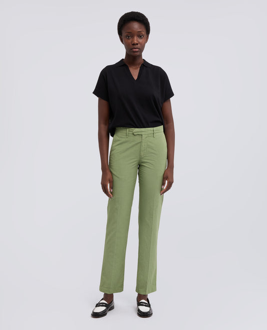 MAGLIA SCOLLO A V CON COLLETTO IN FILATO DI PURO COTONE-NERO-BLACK-NEGRO-SCHWARZ-NOIR