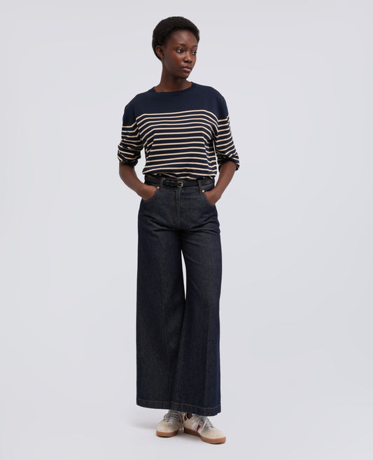 MAGLIA SCOLLO A BARCHETTA IN FILATO DI PURO COTONE RIGATO-RIGA SABBIA-RIGA SABBIA-RIGA SABBIA-RIGA SABBIA-RIGA SABBIA