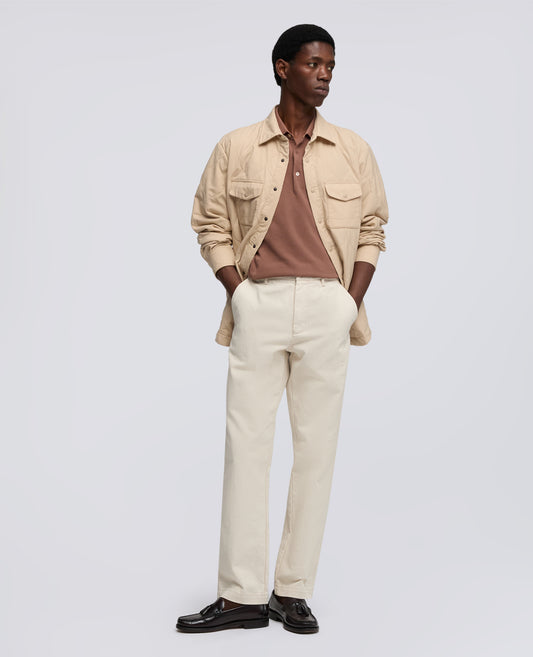 POLO A MANICHE CORTE IN COTONE PUNTO PIQUET TINTO CAPO-TABACCO-TOBACCO-TABACO-TABAK-TABAC