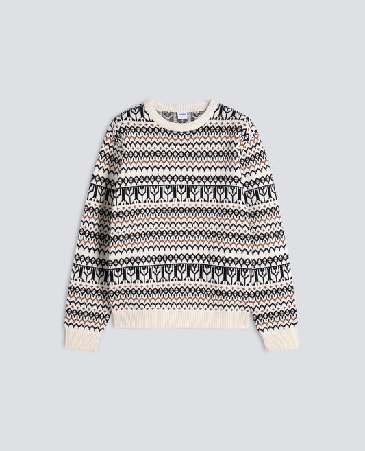 MAGLIA GIROCOLLO+D:FA MANICHE LUNGHE IN MISTO COTONE-FONDO NATURALE-NATURAL BACKGROUND-FONDO NATURAL-UNT NATUR-FOND NATUREL