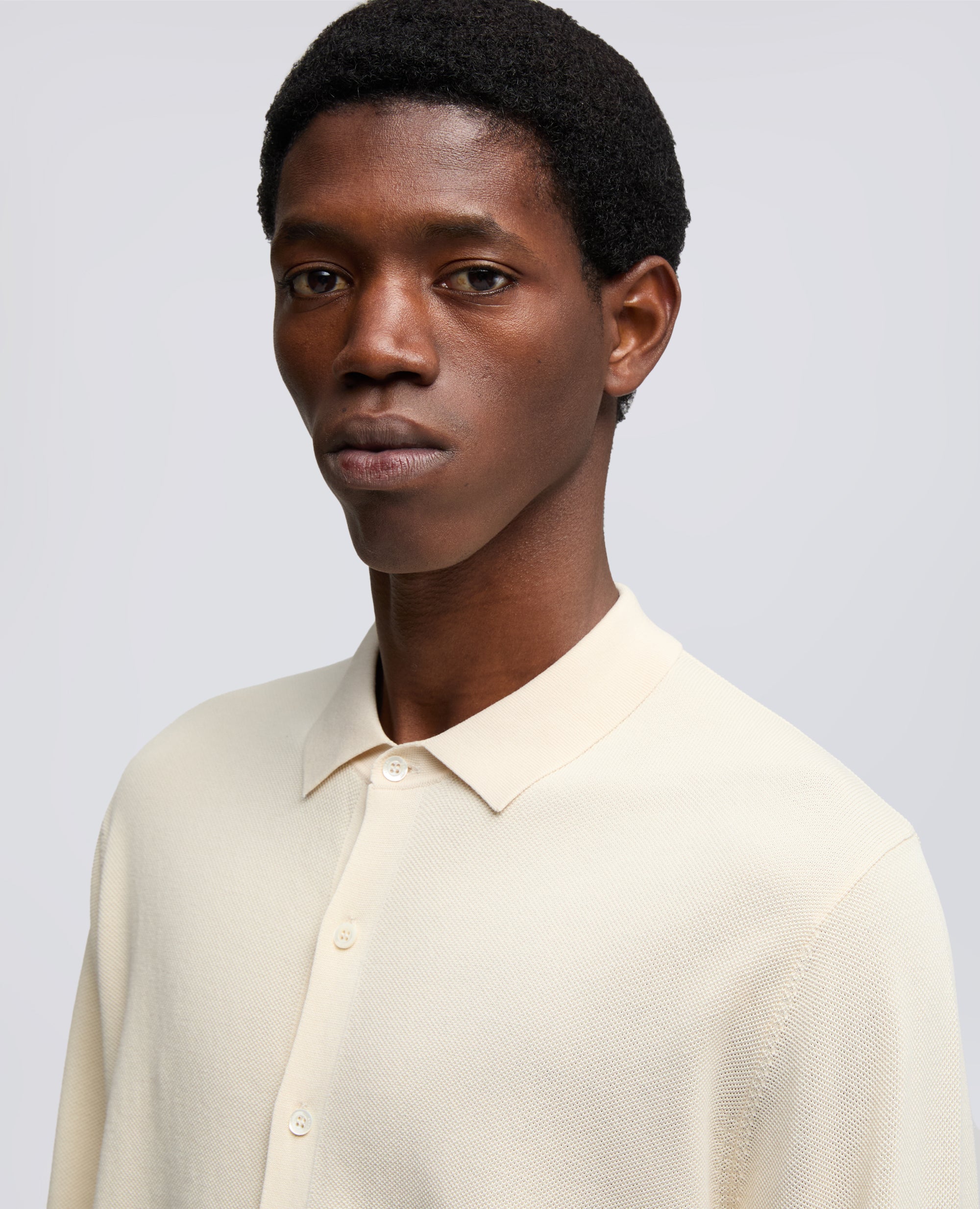 CAMICIA IN COTONE PUNTO PIQUET TINTO CAPO-NATURALE-NATURAL-NATURAL-NATURLICH-NATUREL