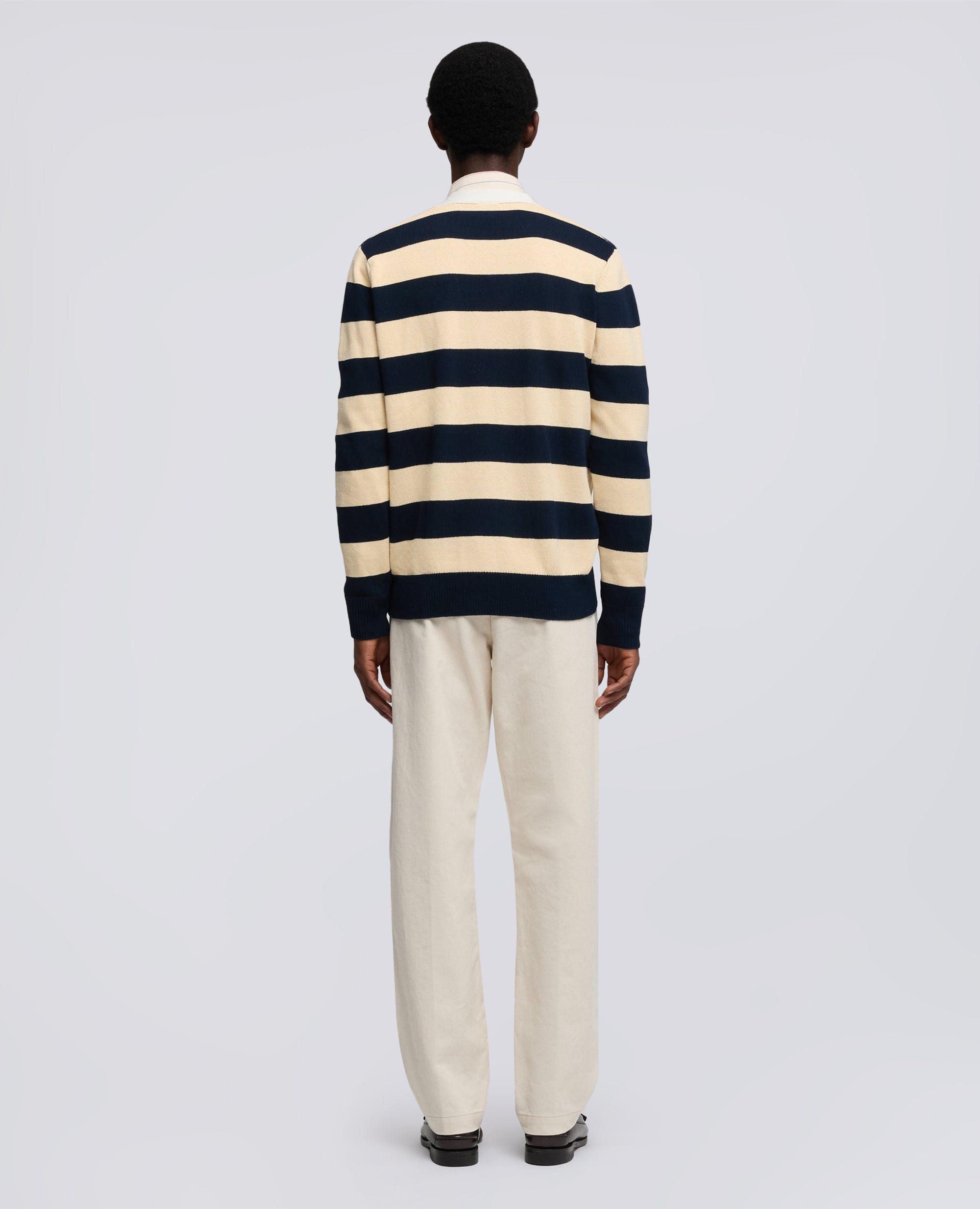 CARDIGAN IN FILATO DI COTONE-CORDA/BLU-CORDA/BLU-CORDA/BLU-CORDA/BLU-CORDA/BLU