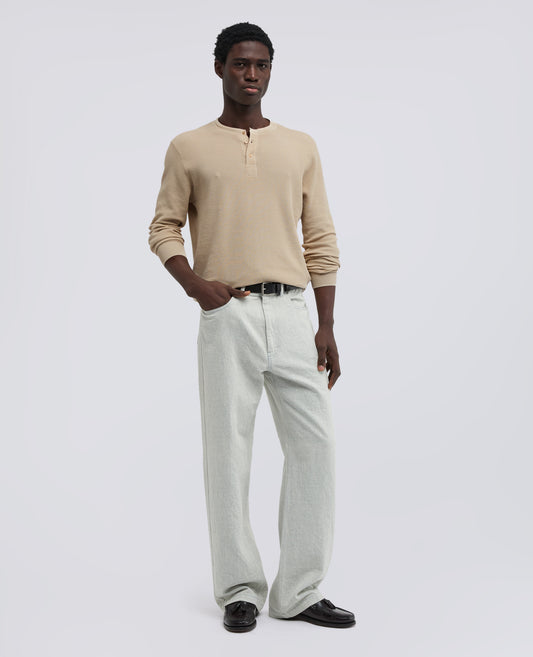 MAGLIA GIROCOLLO IN COTONE-SABBIA-SAND-ARENA-SAND-SABLE