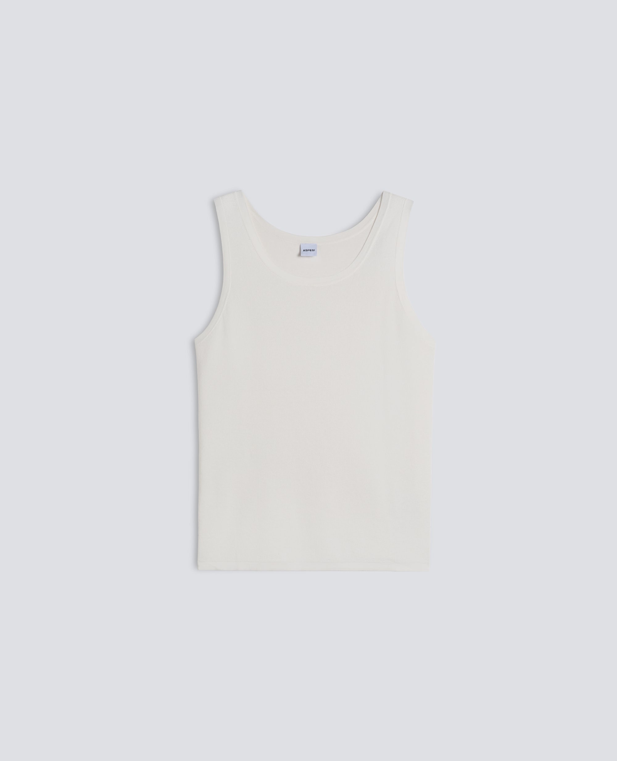 CANOTTA IN FILATO DI PURO COTONE-BIANCO-WHITE-BLANCO-WEISS-BLANC