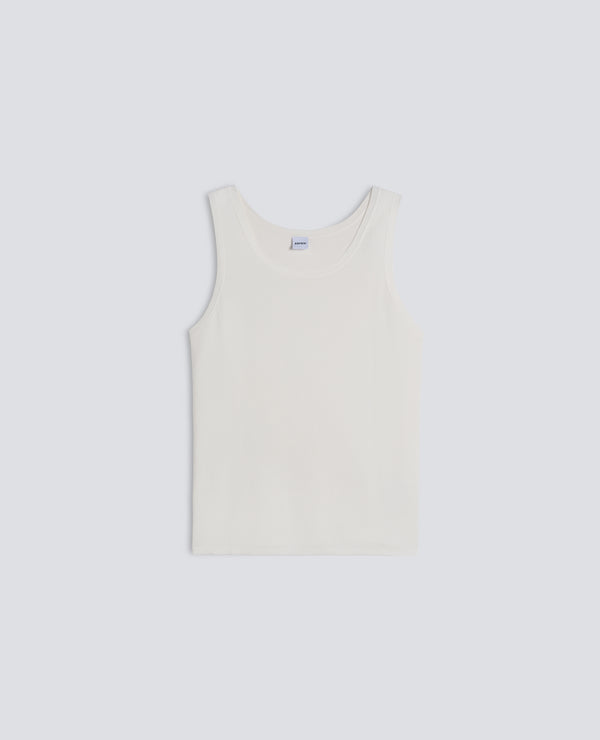 CANOTTA IN FILATO DI PURO COTONE-BIANCO-WHITE-BLANCO-WEISS-BLANC