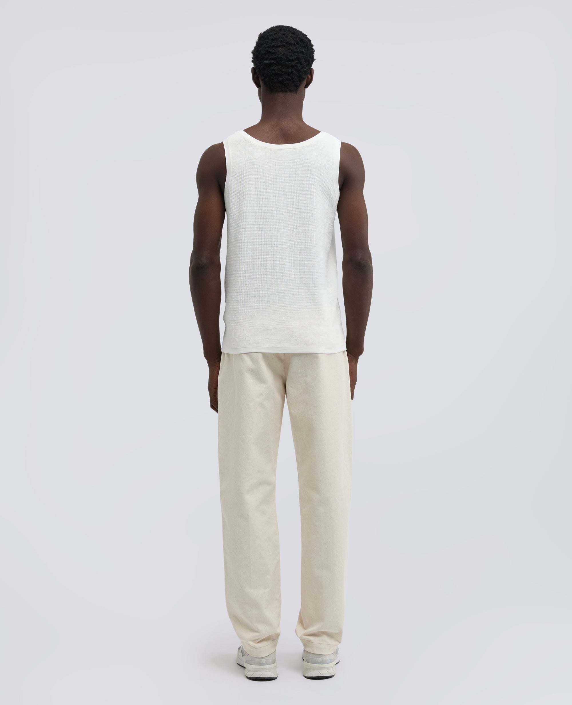 CANOTTA IN FILATO DI PURO COTONE-BIANCO-WHITE-BLANCO-WEISS-BLANC