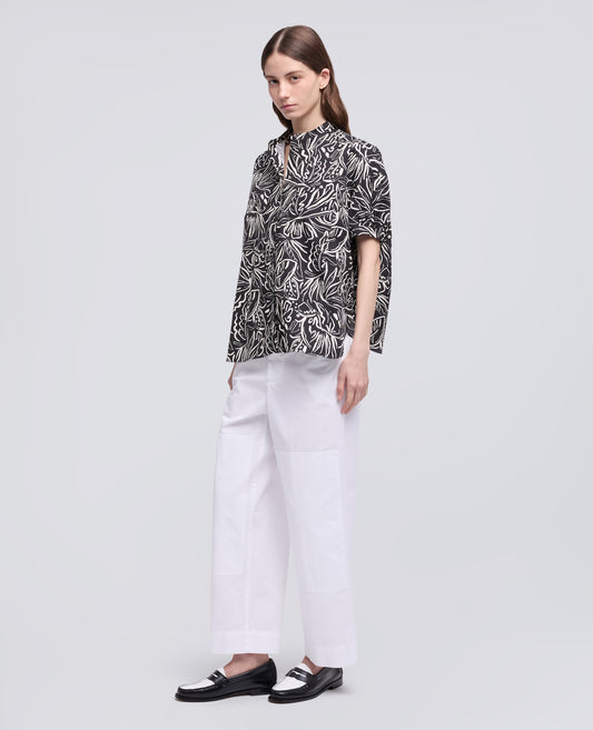 Pantalone tipo cargo in extra fine twill di cotone - AA Capsule Collection-BIANCO-WHITE-BLANCO-WEISS-BLANC