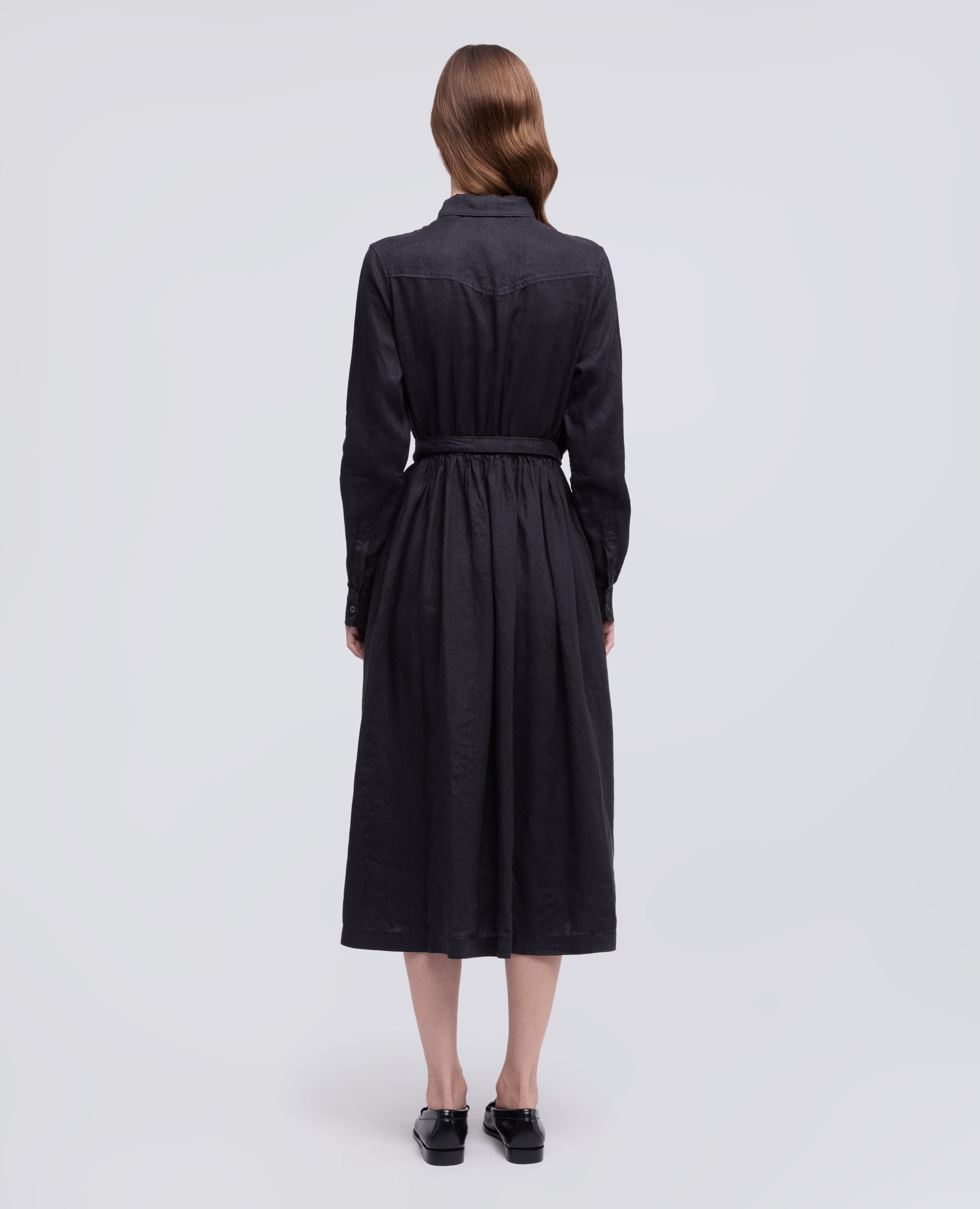 Abito in lino leggero tinto capo - AA Capsule Collection-NAVY-NAVY-AZUL MARINO-NAVY-NAVY