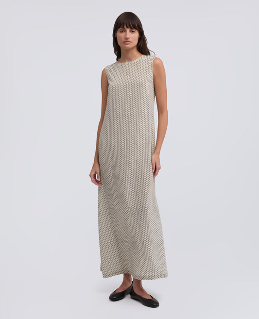 aspesi linen dress Long Linen Dress