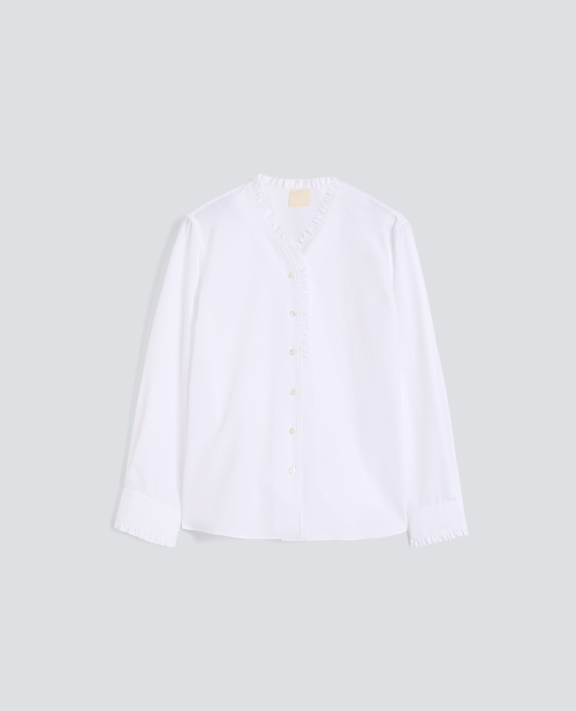 Camicia in popeline cotone tinto pezza - AA Capsule Collection-BIANCO-WHITE-BLANCO-WEISS-BLANC