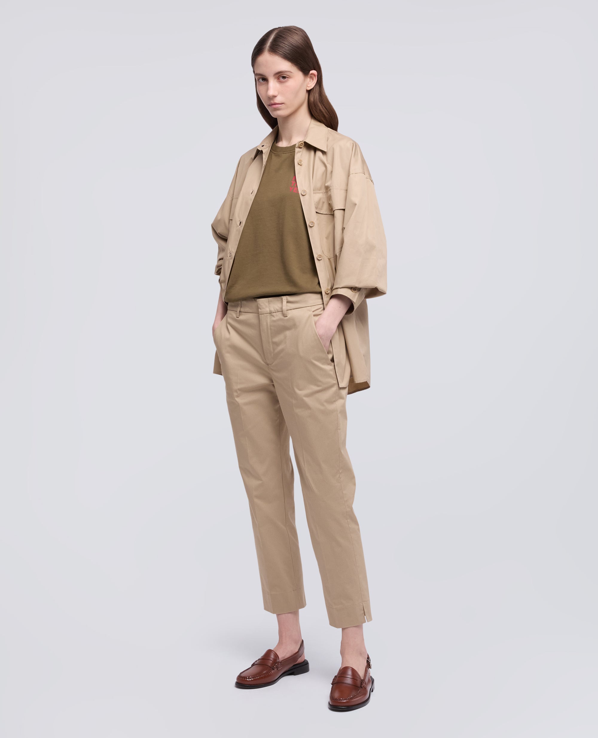 T-SHIRT IN JERSEY DI COTONE ORGANICO CON STAMPA "NOT THIS YEAR"-MILITAR+SCRITTA ROSS-MILITAR+SCRITTA ROSS-MILITAR+SCRITTA ROSS-MILITAR+SCRITTA ROSS-MILITAR+SCRITTA ROSS