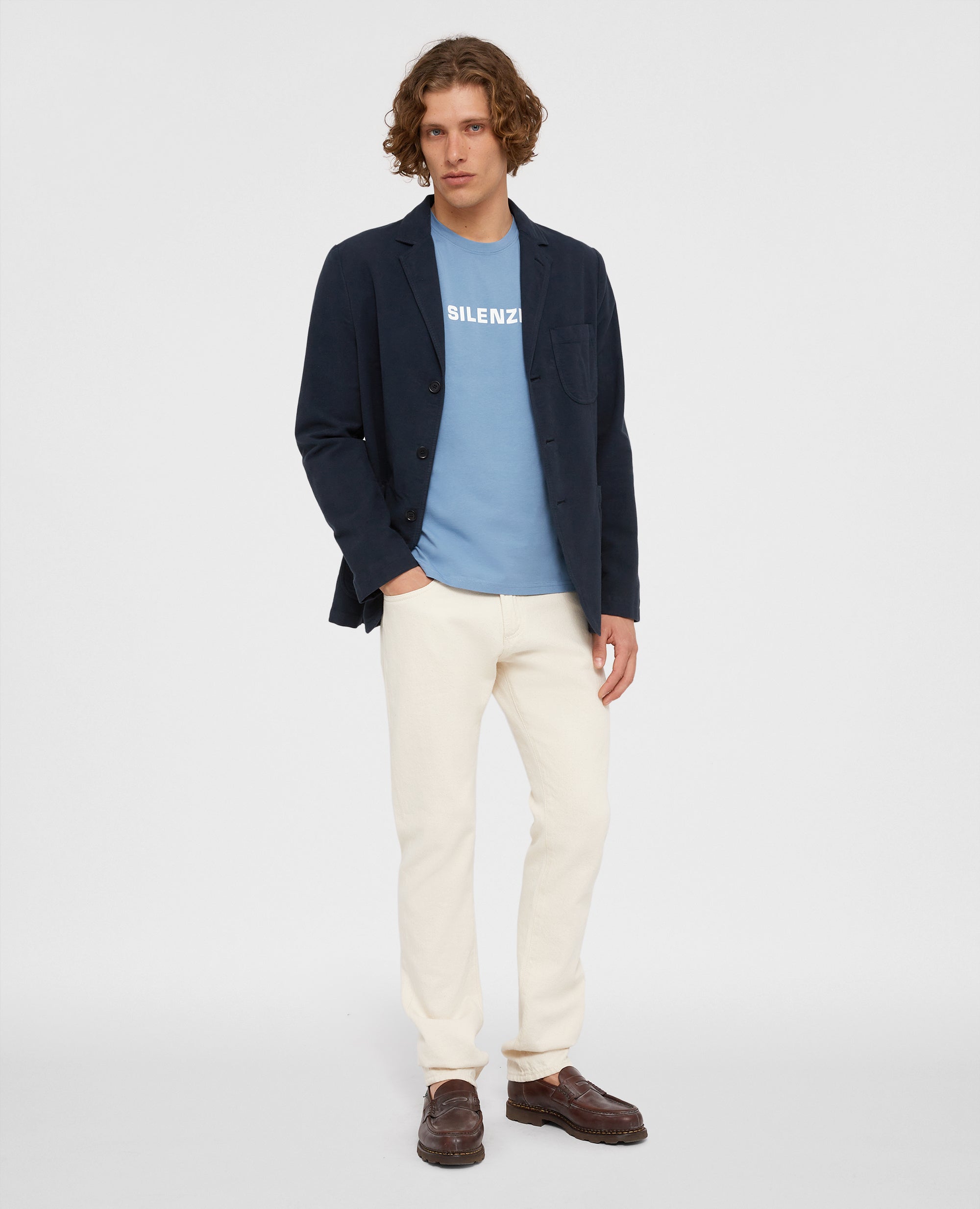 t-shirt in jersey di cotone-AZZURRO-SKY BLUE-AZUL CLARO-HIMMELBLAU-BLEU CIEL