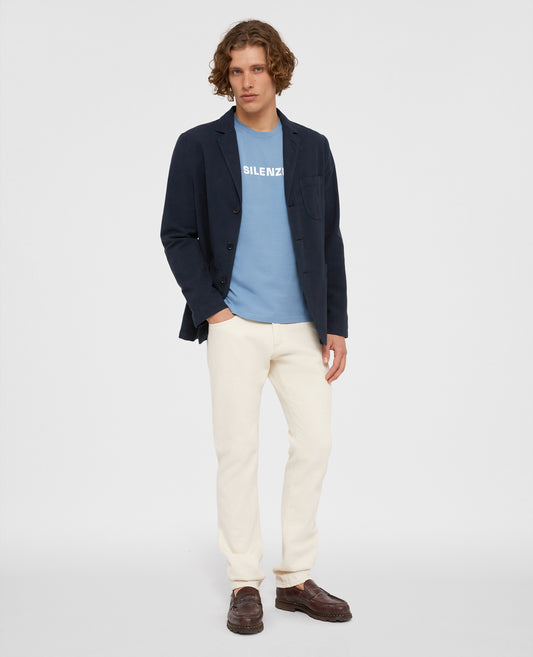 t-shirt in jersey di cotone-AZZURRO-SKY BLUE-AZUL CLARO-HIMMELBLAU-BLEU CIEL