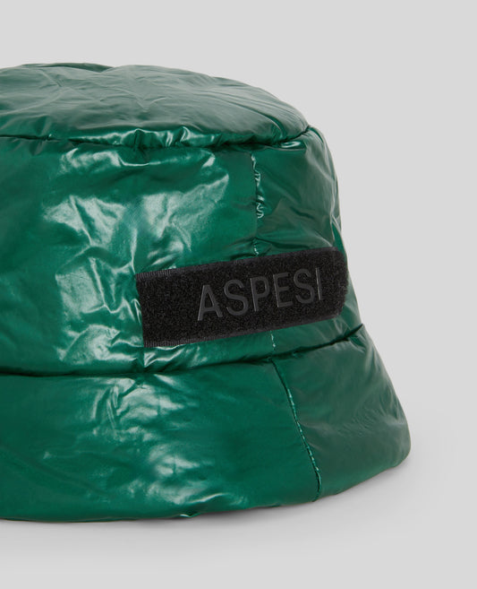 CAPPELLO ALLA PESCATORA IN NYLON IMBOTTITO-VERDE-GREEN-VERDE-GRUN-VERT