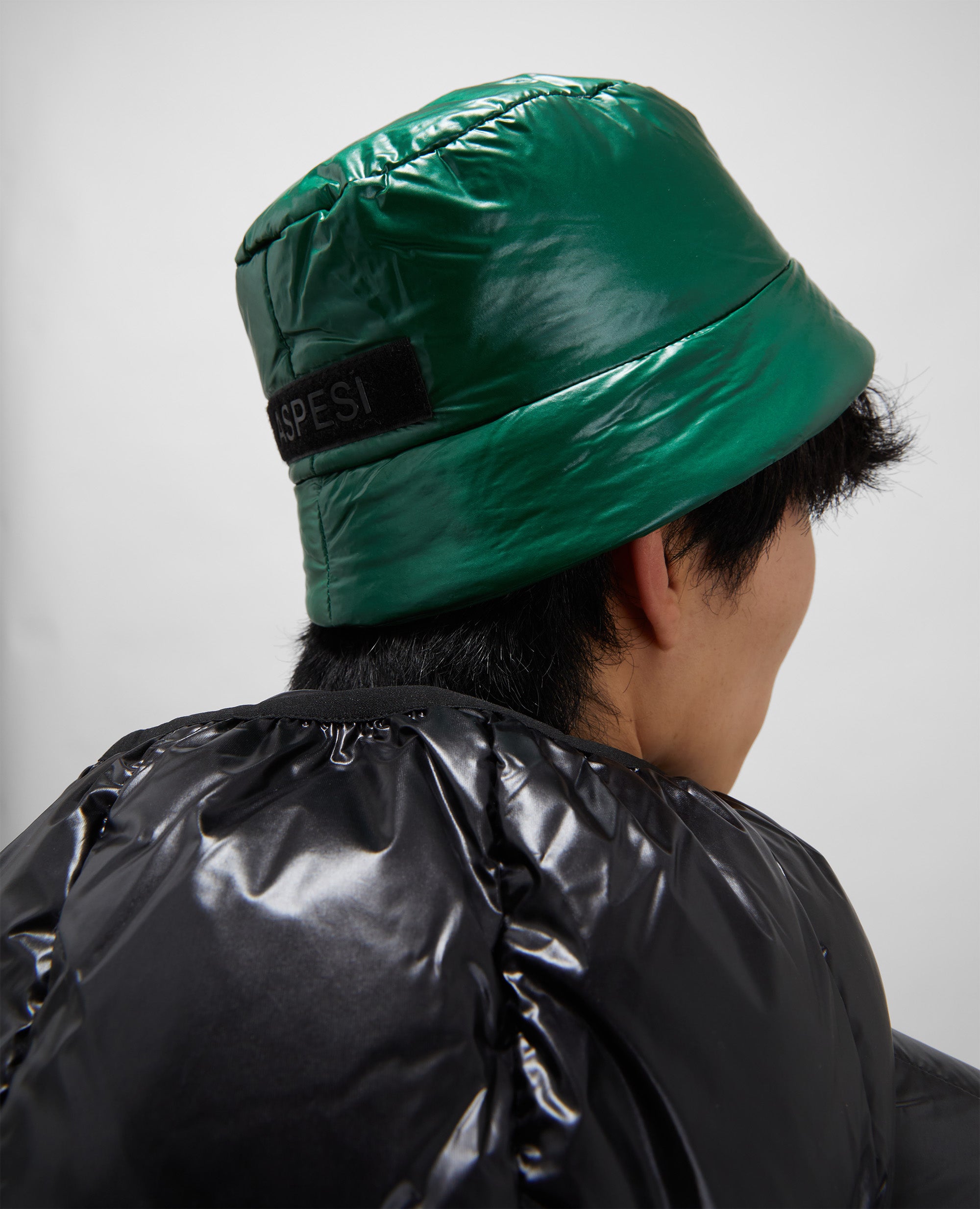 CAPPELLO ALLA PESCATORA IN NYLON IMBOTTITO-VERDE-GREEN-VERDE-GRUN-VERT