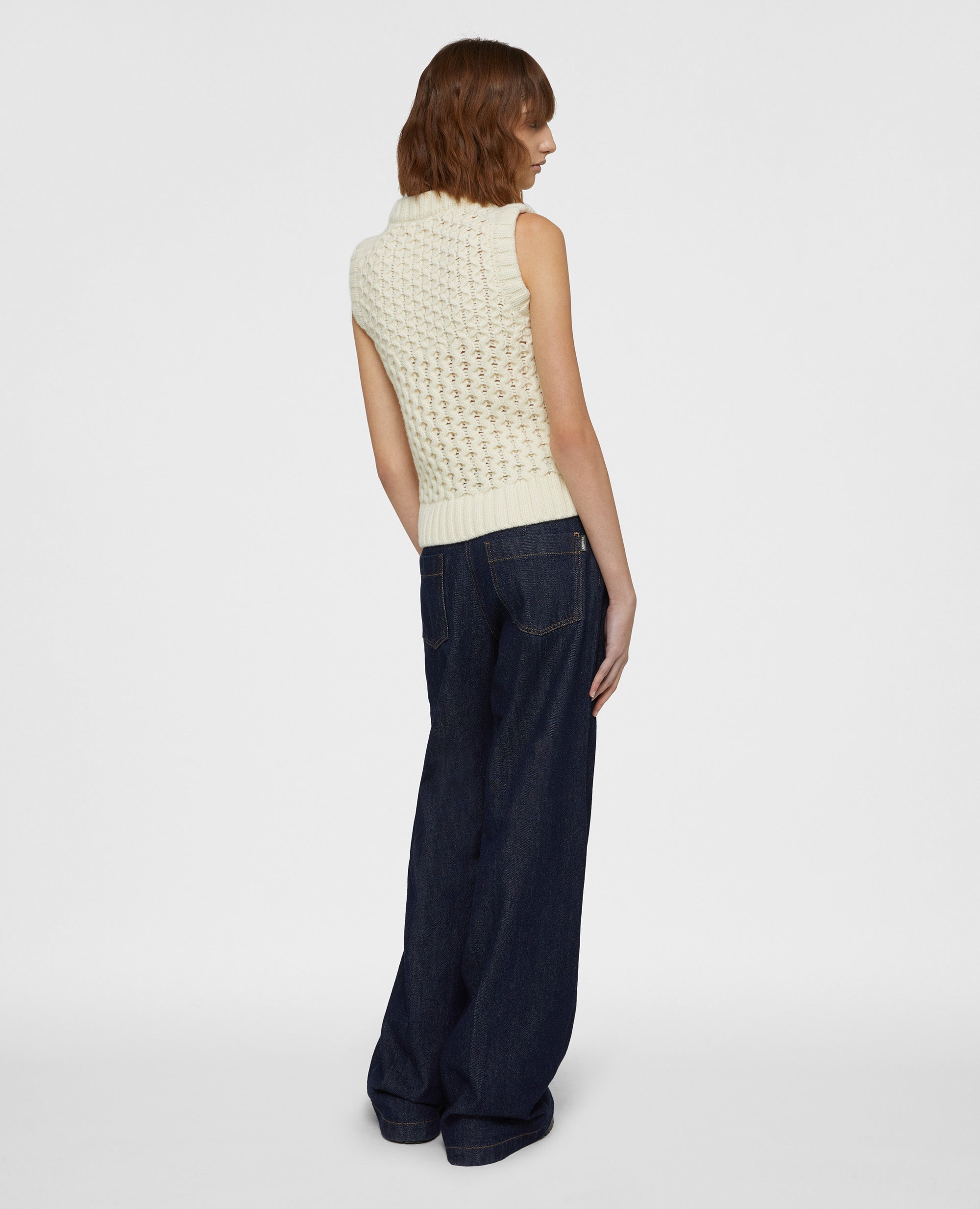 MAGLIONE SENZA MANICHE IN LANA VERGINE SUPER FINE-NATURA-NATURA-NATURA-NATURA-NATURA