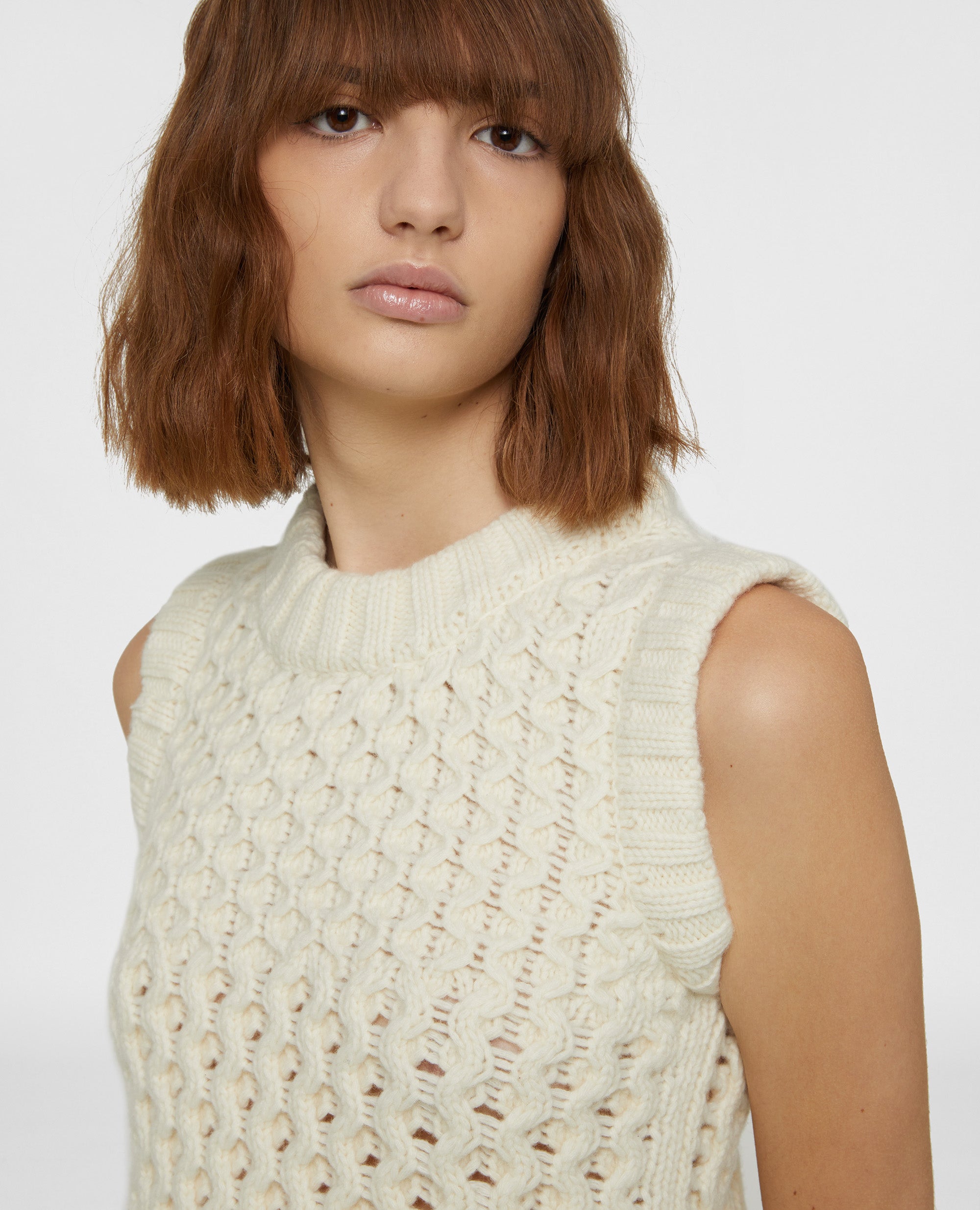 MAGLIONE SENZA MANICHE IN LANA VERGINE SUPER FINE-NATURA-NATURA-NATURA-NATURA-NATURA