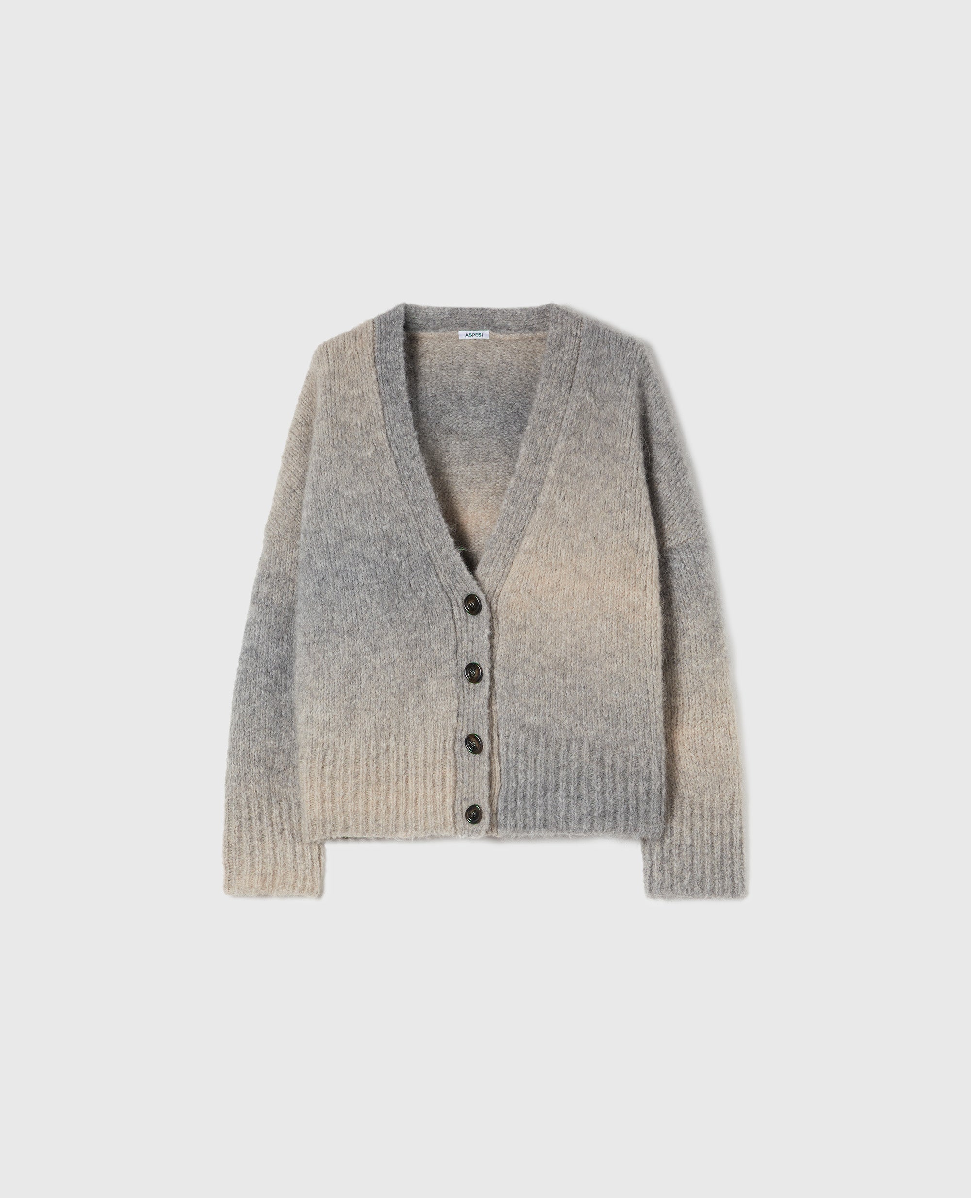 CARDIGAN EFFETTO SFUMATO IN ALPACA-GRG MELANGE-GRG MELANGE-GRG MELANGE-GRG MELANGE-GRG MELANGE