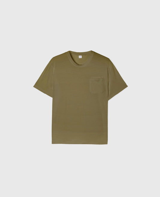 T-SHIRT GIROCOLLO IN JERSEY-MILITARE-MILITARY-MILITAR-MILITAR-MILITAIRE