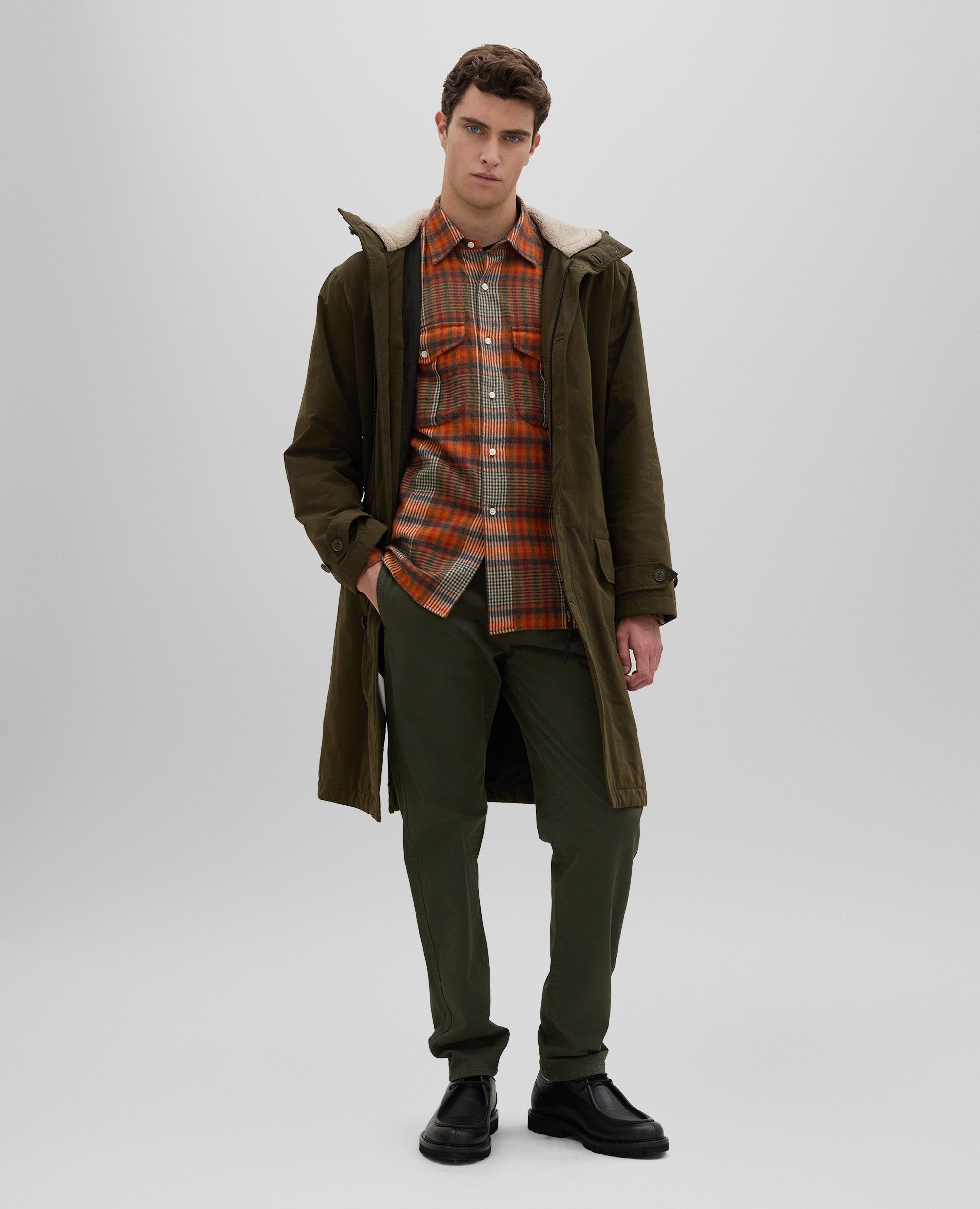 PARKA RAMS IN TELA DI COTONE-MILITARE-MILITARY-MILITAR-MILITAR-MILITAIRE