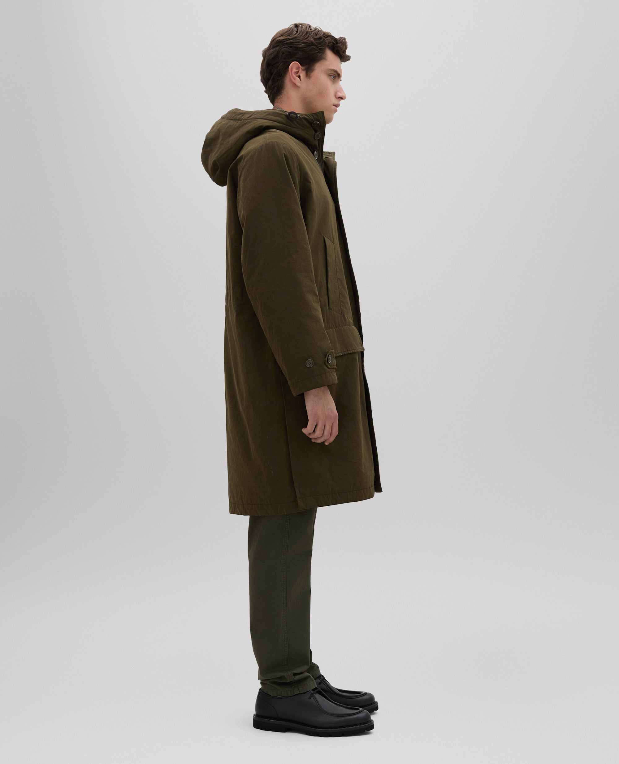 PARKA RAMS IN TELA DI COTONE-MILITARE-MILITARY-MILITAR-MILITAR-MILITAIRE