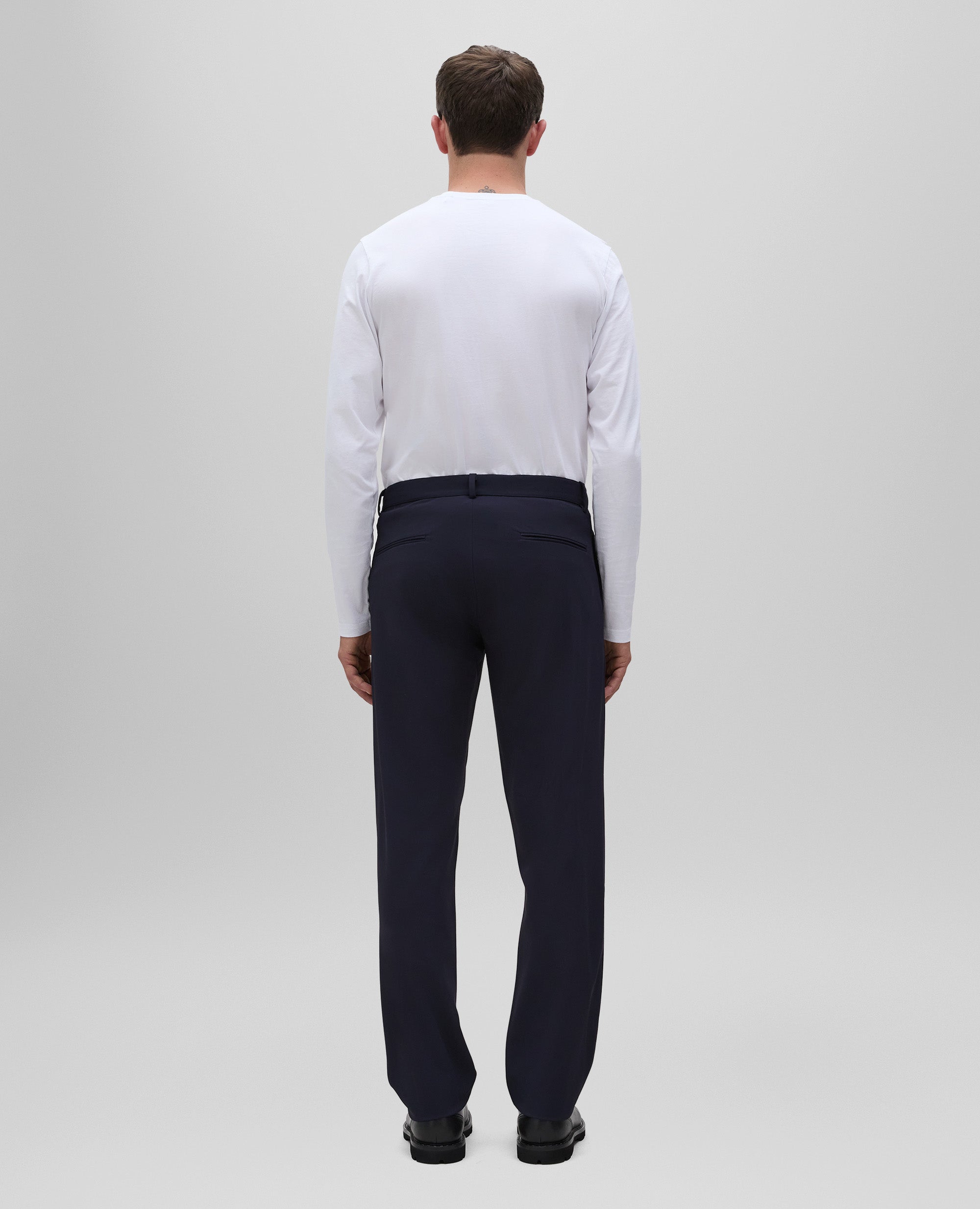 PANTALONE IN TWILL DI NYLON-NAVY-NAVY-AZUL MARINO-NAVY-NAVY