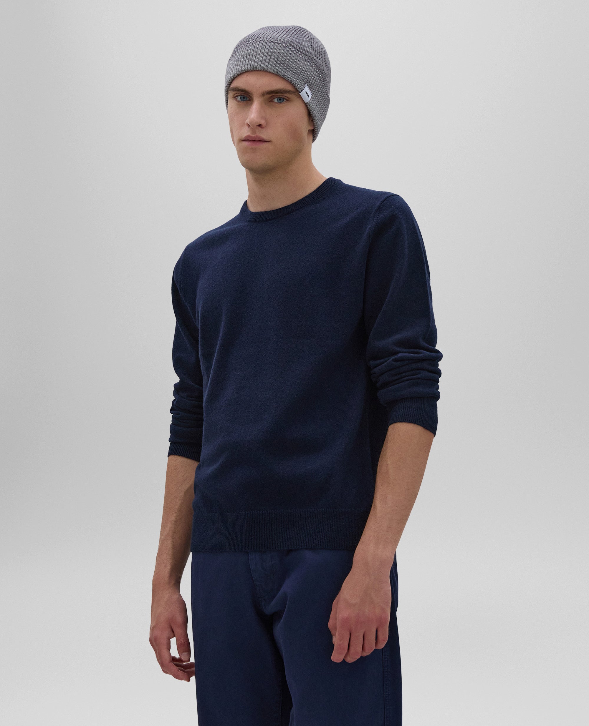 BERRETTO IN LANA MERINO-GRIGIO-GREY-GRIS-GRAU-GRIS