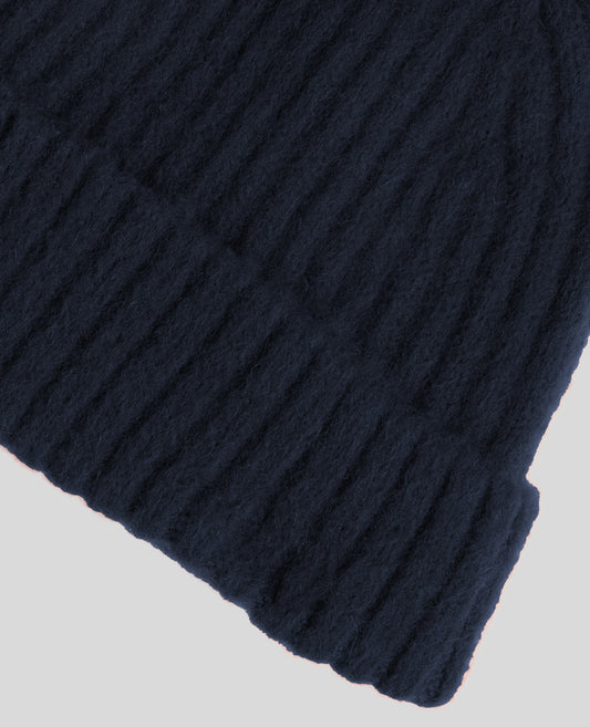 CAPPELLO IN LANA SHETLAND GARZATA-NAVY-NAVY-AZUL MARINO-NAVY-NAVY