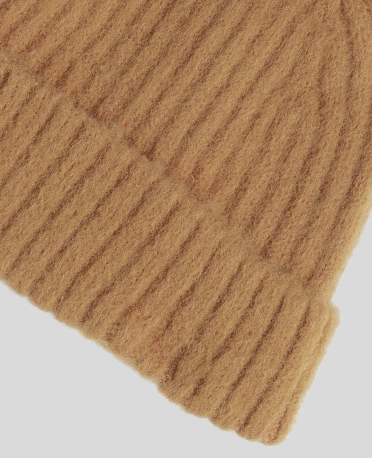 CAPPELLO IN LANA SHETLAND GARZATA-CAMMELLO-CAMEL-CAMELLO-KAMEL-CAMEL