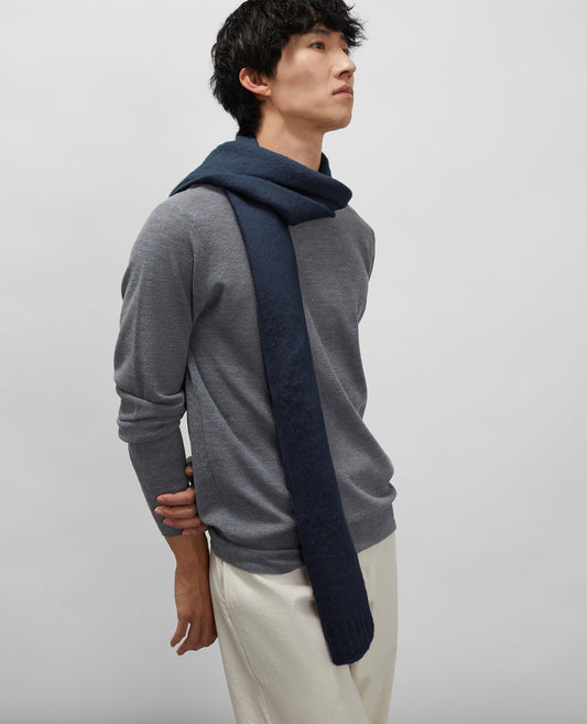 SCIARPA MOD.1E05(W+M-NAVY-NAVY-AZUL MARINO-NAVY-NAVY