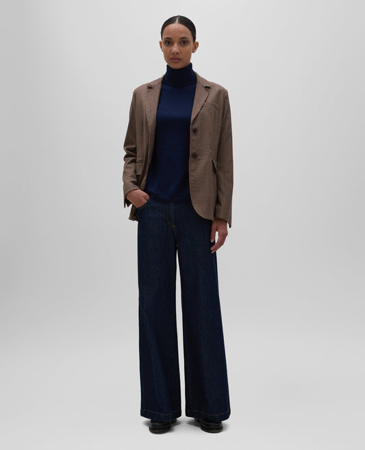 GIACCA IN MISTO LANA A QUADRETTI- BEIGE- BEIGE- BEIGE- BEIGE- BEIGE