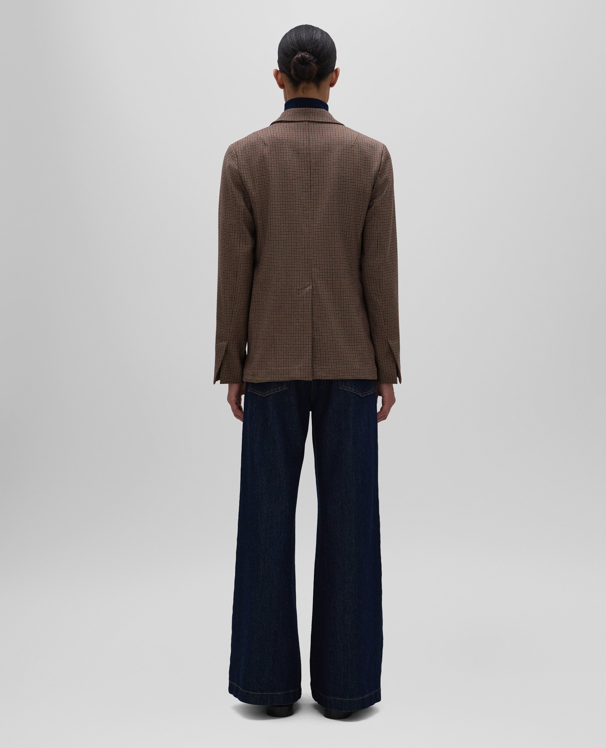 GIACCA IN MISTO LANA A QUADRETTI- BEIGE- BEIGE- BEIGE- BEIGE- BEIGE