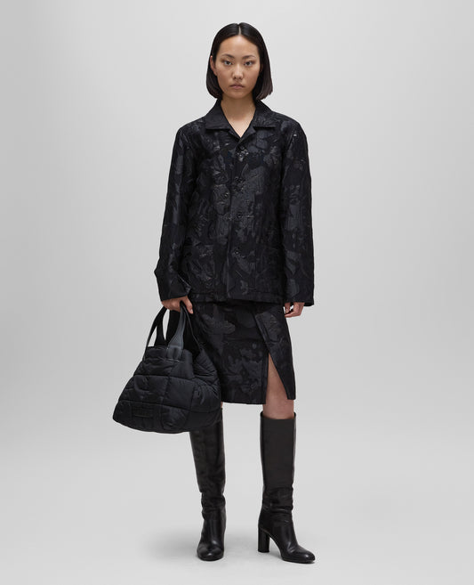 GONNA IN JACQUARD LUREX-NERO-BLACK-NEGRO-SCHWARZ-NOIR