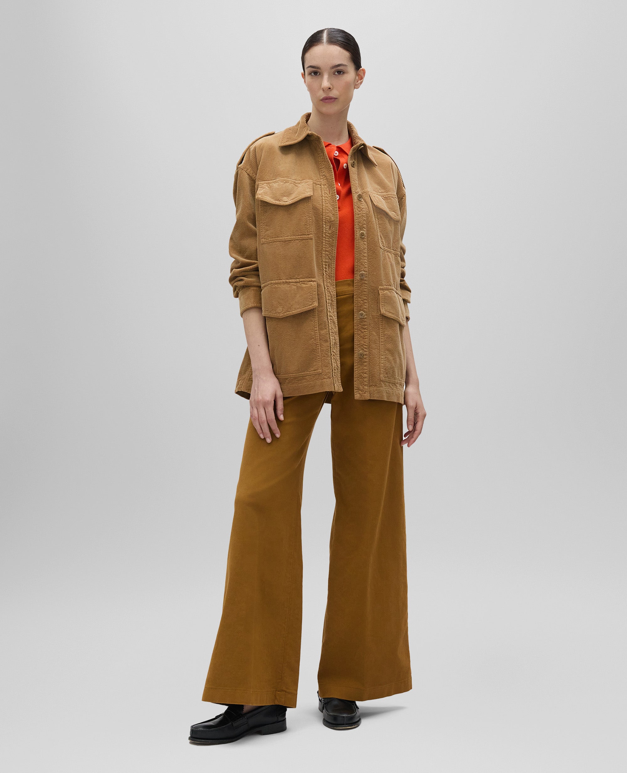 OVERSHIRT IN VELLUTO-CAPPUCCINO-CAPPUCCINO-CAPPUCCINO-CAPPUCCINO-CAPPUCCINO