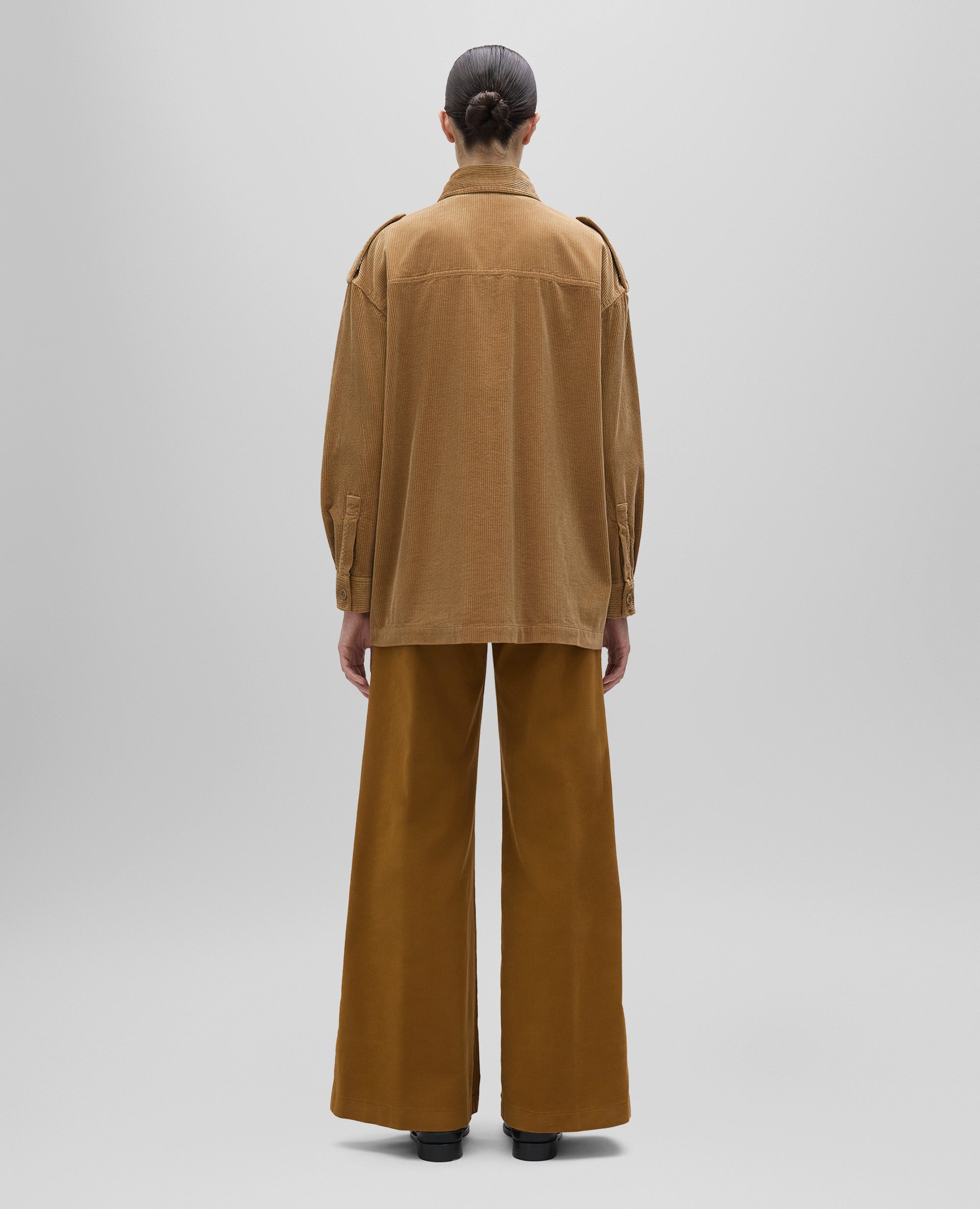 OVERSHIRT IN VELLUTO-CAPPUCCINO-CAPPUCCINO-CAPPUCCINO-CAPPUCCINO-CAPPUCCINO