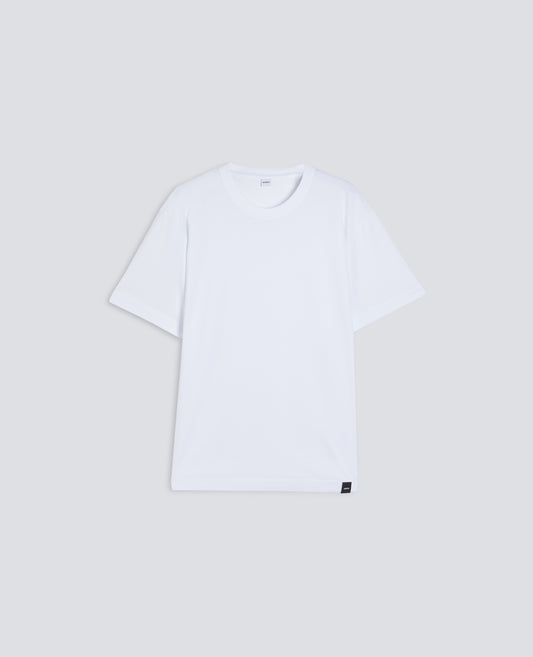 T-SHIRT IN JERSEY DI COTONE-BIANCO-WHITE-BLANCO-WEISS-BLANC