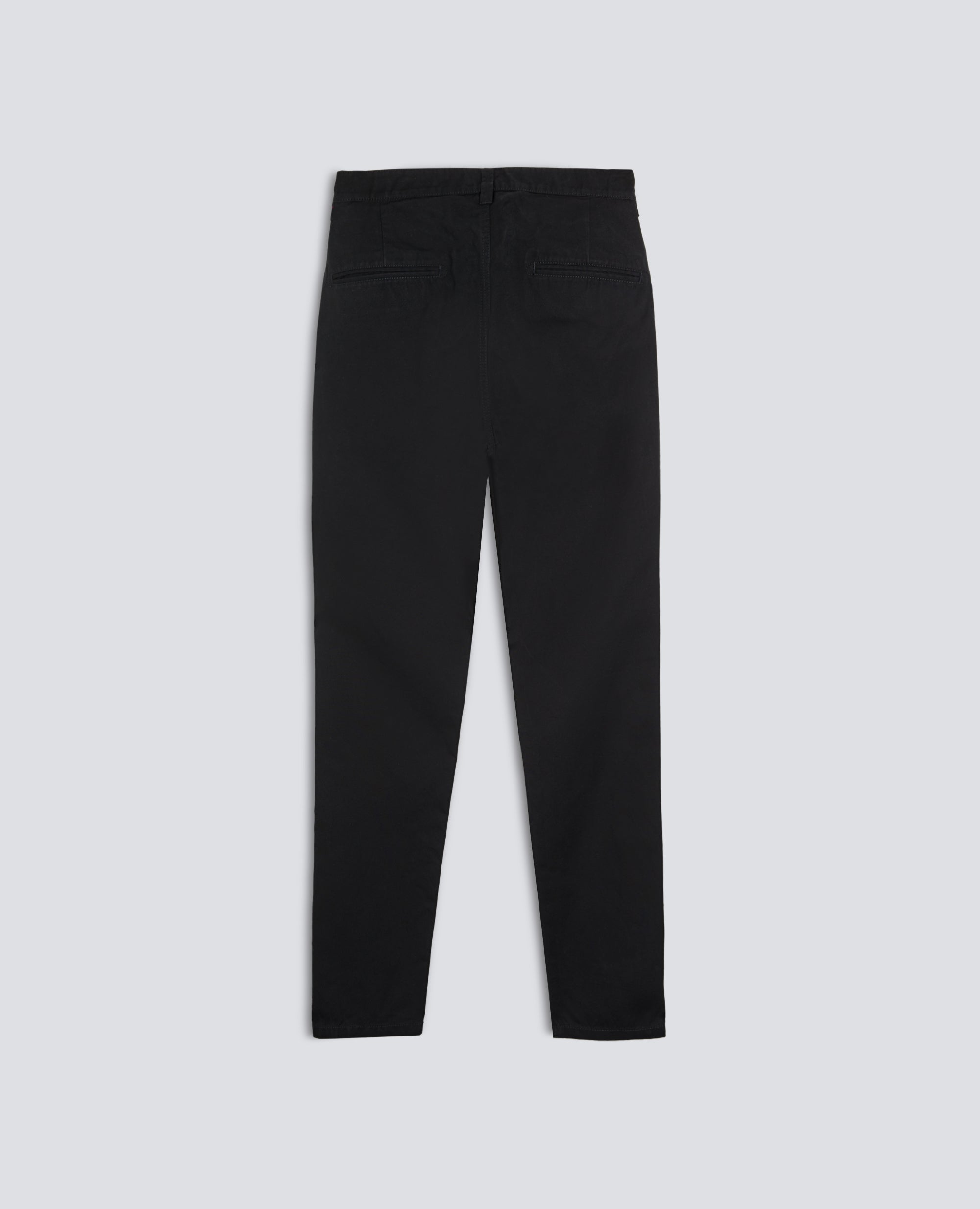 PANTALONE CHINO IN GABARDINA DI COTONE E LINO-NERO-BLACK-NEGRO-SCHWARZ-NOIR