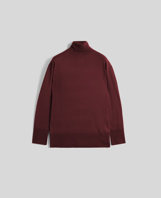 MAGLIA DOLCEVITA IN LANA MERINO-VIOLA-PURPLE-MORADO-VIOLETT-VIOLET