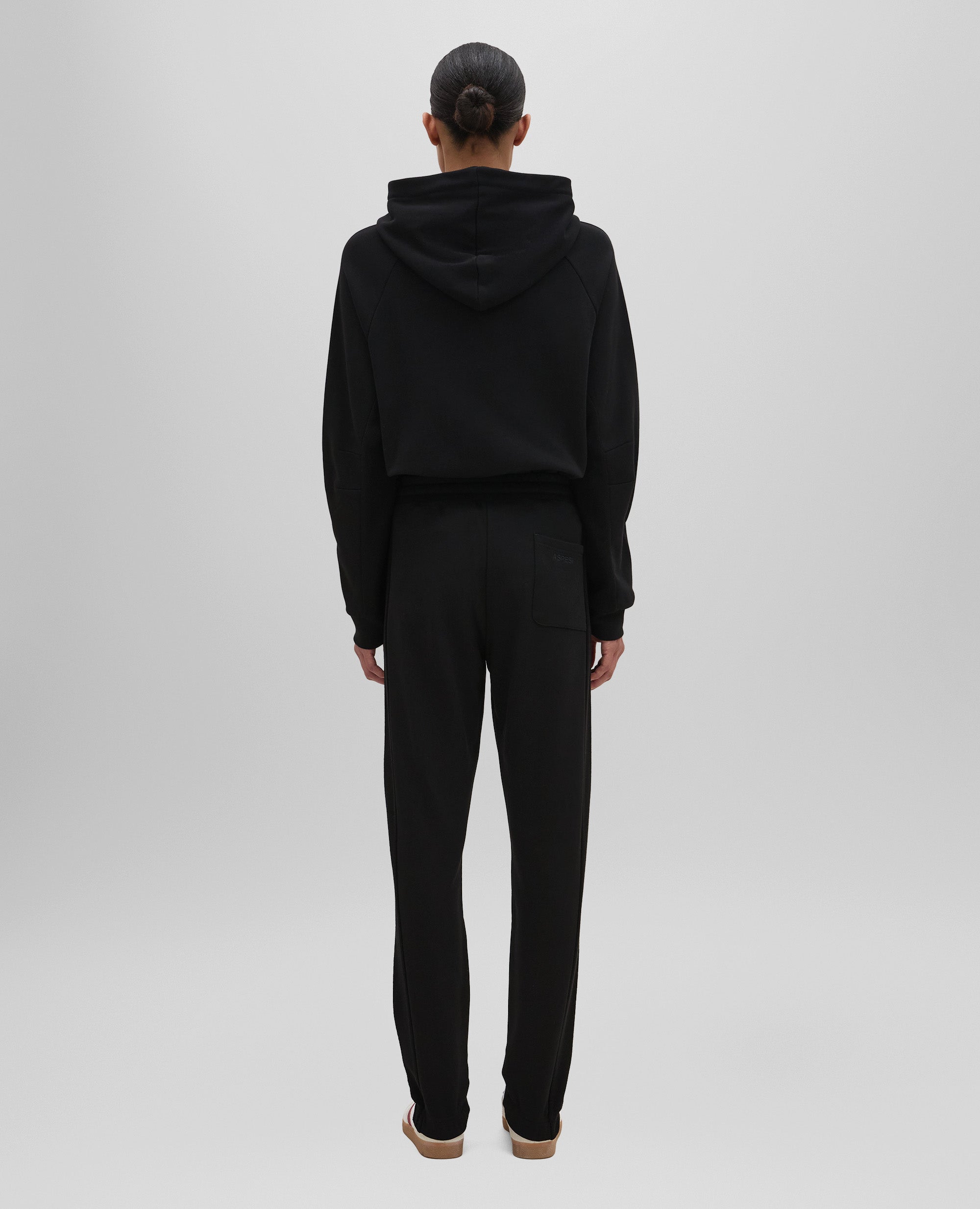 PANTALONE JOGGER IN FELPA CON COULISSE-NERO-BLACK-NEGRO-SCHWARZ-NOIR