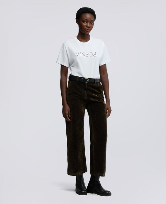 T-SHIRT IN JERSEY DI COTONE CON STAMPA - POESIA-BIANCO-WHITE-BLANCO-WEISS-BLANC