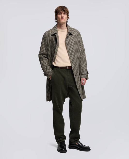 CAPPOTTO PASCAL IN PIED-DE-POULE IN LANA-MILITARE-MILITARY-MILITAR-MILITAR-MILITAIRE