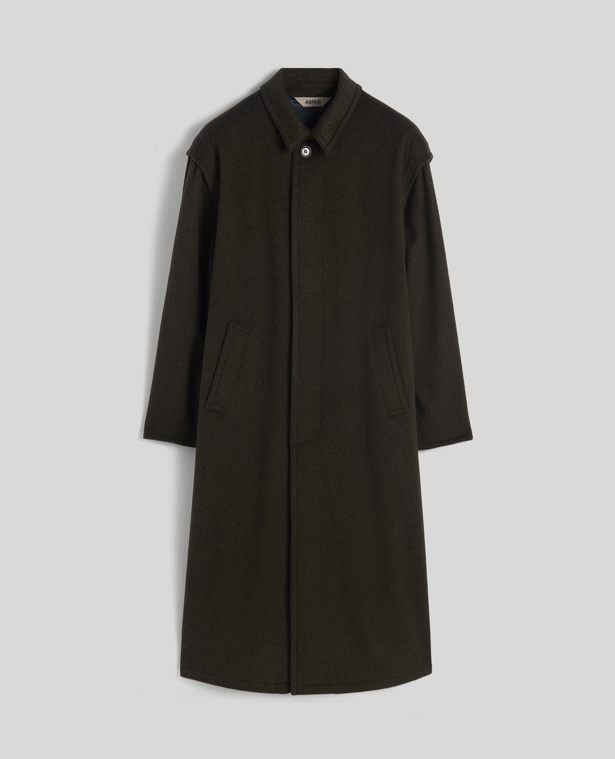 CAPPOTTO ERNEST IN LANA VERGINE E ALPACA-MILITARE-MILITARY-MILITAR-MILITAR-MILITAIRE