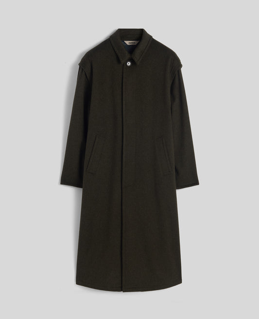 CAPPOTTO ERNEST IN LANA VERGINE E ALPACA-MILITARE-MILITARY-MILITAR-MILITAR-MILITAIRE